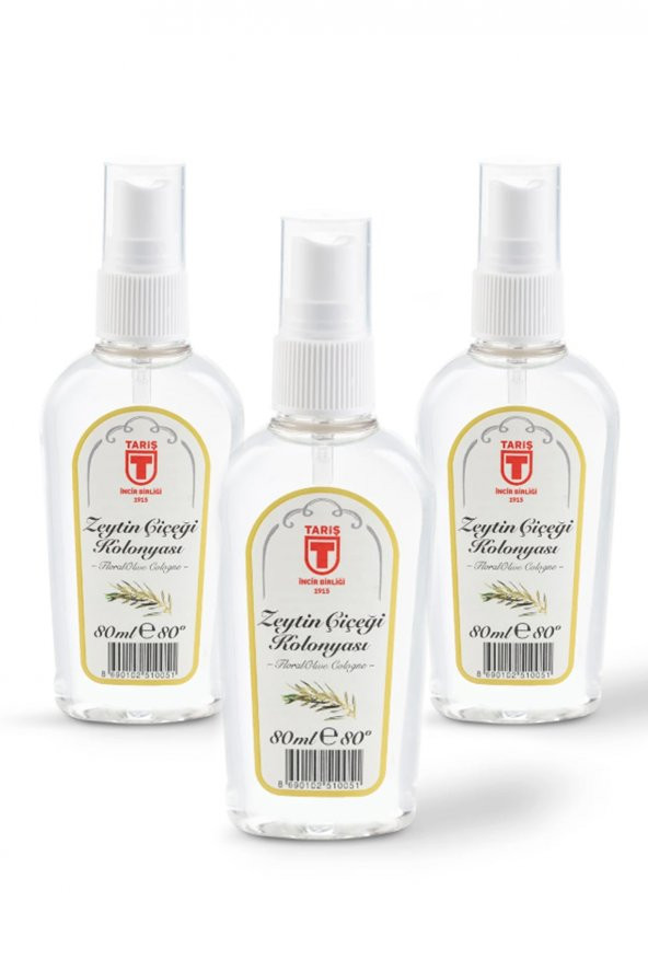 Tariş Zeytin Çiçeği Kolonyası 80 ml 3 ADET - 1