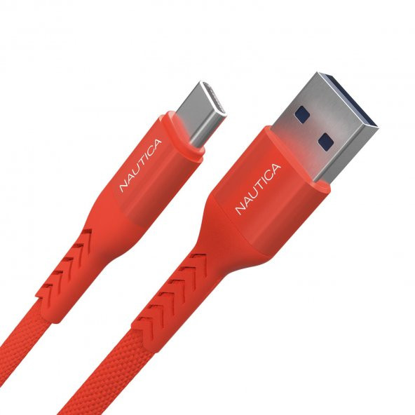 Nautica C20 Type-C to USB-A 22.5W Hızlı Şarj ve Data Kablosu 1.2M Kırmızı