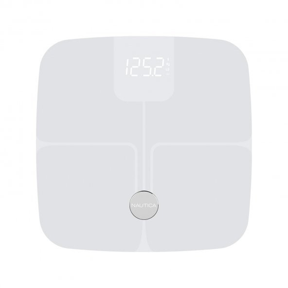 Nautica Classic Collection Plus Vücut Analizli Akıllı Bluetooth Tartı Baskül Beyaz - Resim 2