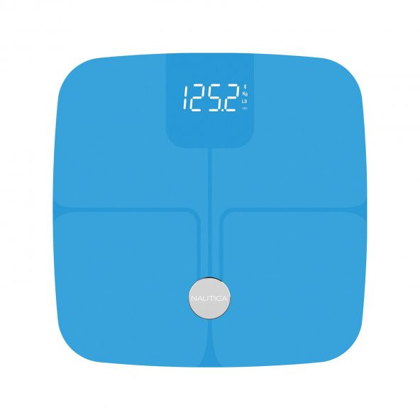 Nautica Classic Collection Plus Vücut Analizli Akıllı Bluetooth Tartı Baskül Mavi - 2