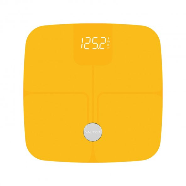 Nautica Classic Collection Plus Vücut Analizli Akıllı Bluetooth Tartı Baskül Sarı - 2