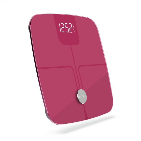 Nautica Classic Collection Plus Vücut Analizli Akıllı Bluetooth Tartı Baskül Kırmızı - 3