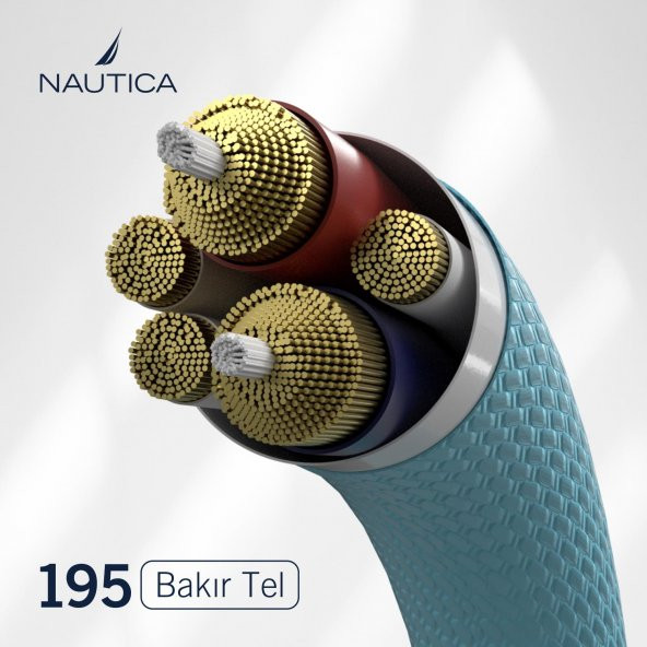 Nautica C58 PD USB-C to Lightning 20W Led Işıklı Şarj ve Data Kablosu 1.2M Çok Renkli - 6