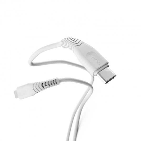 Nautica C100 USB-C to Lightning PD 18W Hızlı Şarj ve Data Kablosu 1.2 Metre Beyaz - 3