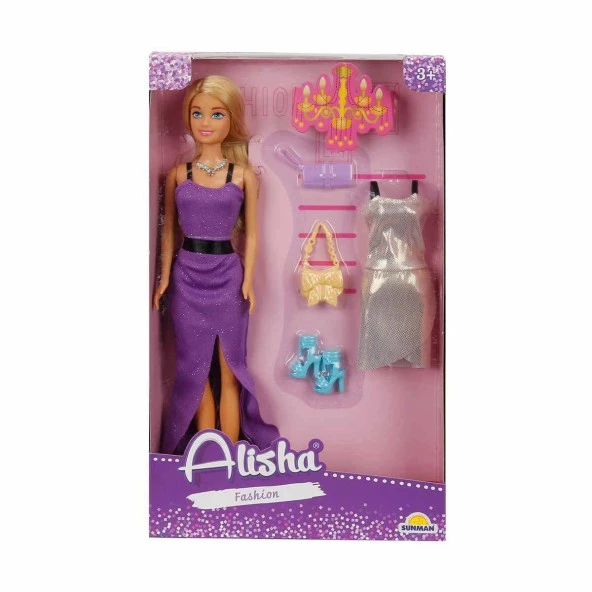 3393 SUN-RST-SIS Minik Alisha Yedek Kıyafetli Bebek Set 29 cm ürün görseli 1