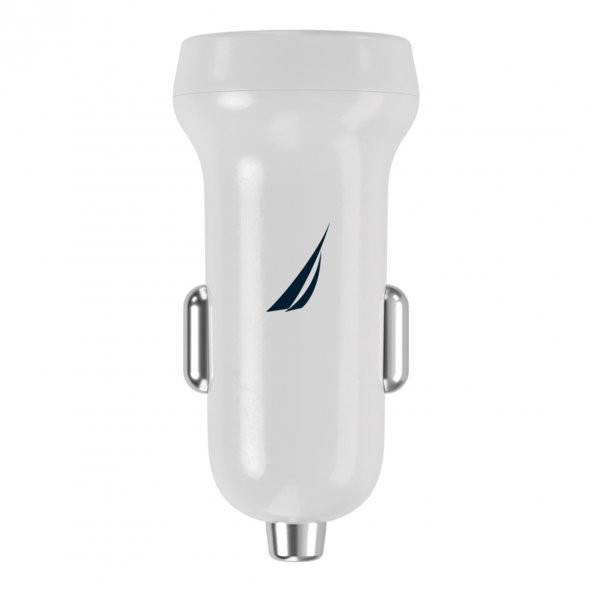 Nautica CH15 Çift USB Çakmaklık Girişli Araç İçi Şarj Cihazı Beyaz - 3