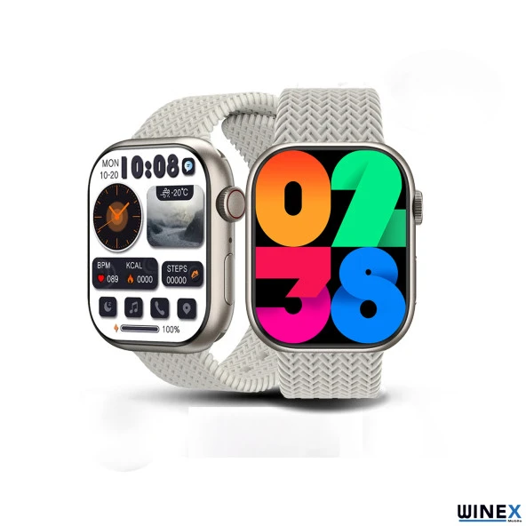 Winex Watch 9 Pro Amoled Ekran Android İos Uyumlu Akıllı Saat Gri - 2