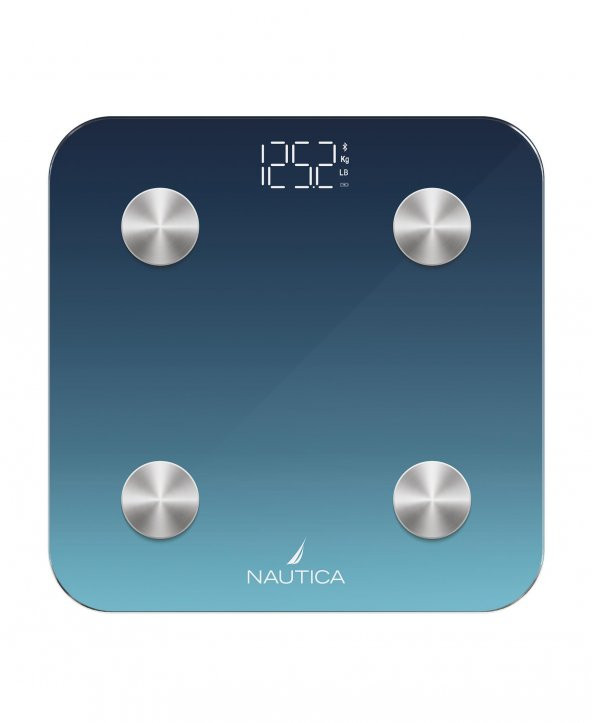 Nautica Gradient Collection Vücut Analizli Akıllı Bluetooth Tartı Baskül Navy Mavi - Resim 2