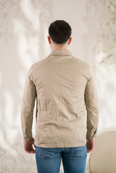 SLİMFİT YAKALI CEPLİ ASTARLI BAHARLIK ERKEK MONT - 11