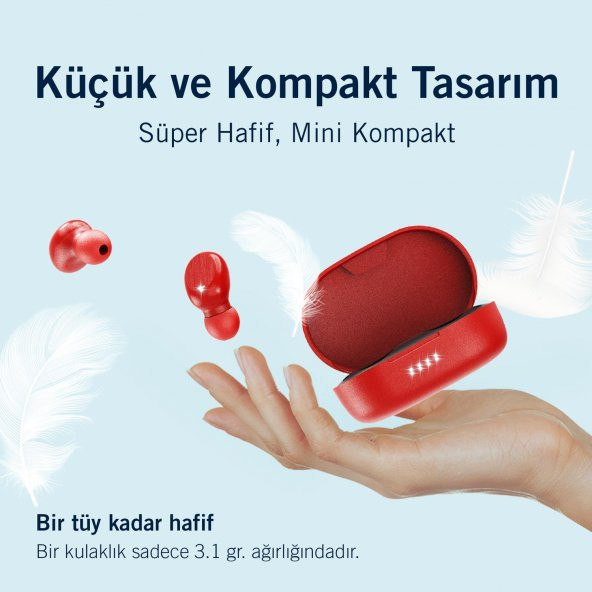 Nautica Buds T120 Tws Stereo Kablosuz Kulak İçi Kulaklık Kırmızı - 2