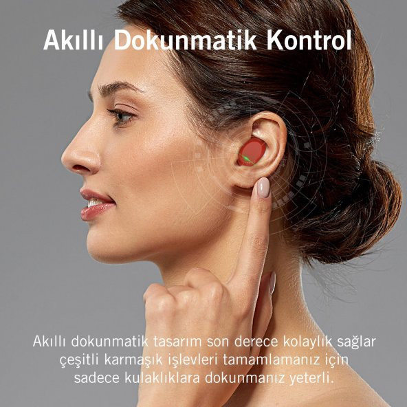 Nautica Buds T120 Tws Stereo Kablosuz Kulak İçi Kulaklık Kırmızı - 4