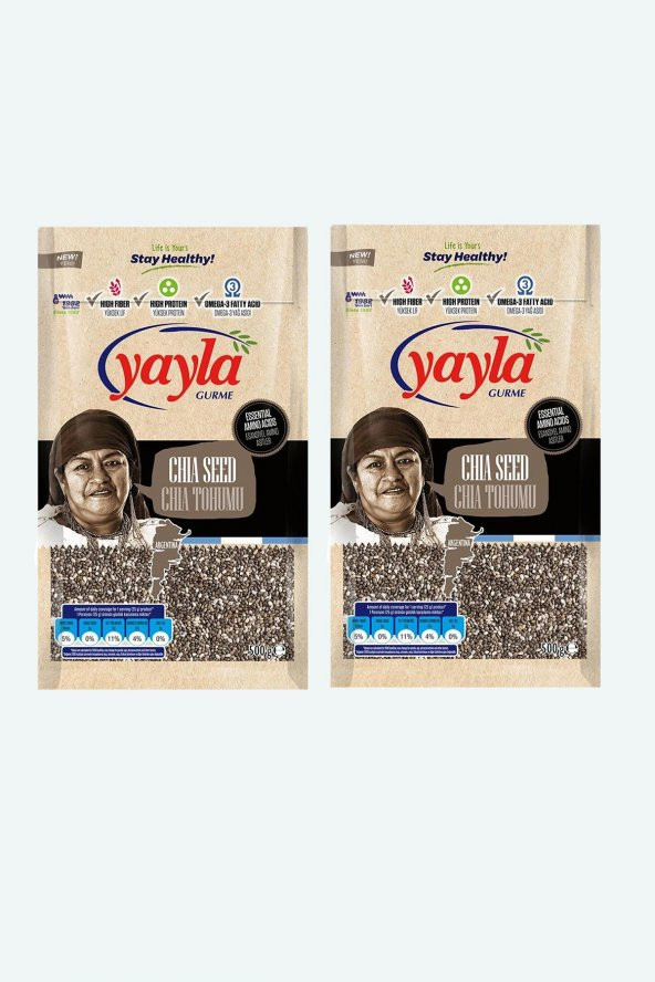 YAYLA CHIA TOHUMU 500 gr x 2 Adet