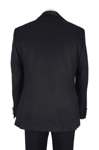 Cengiz İnler Saten Şal Yaka Kruvaze Yelekli Damatlık - 4