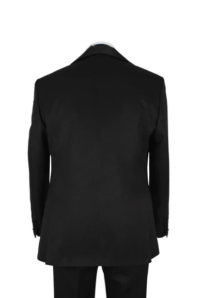 Cengiz İnler Saten Şal Yaka Kruvaze Yelekli Damatlık - 9