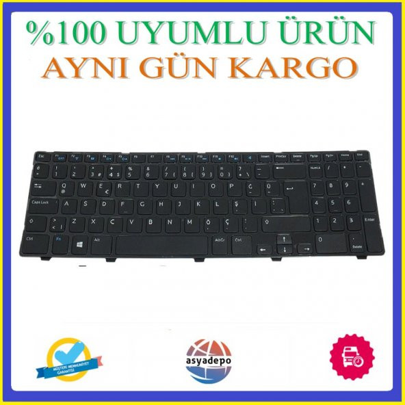 Dell Mp-12F86TQ-698 Klavye Tuş Takımı Siyah TR ürün görseli 1