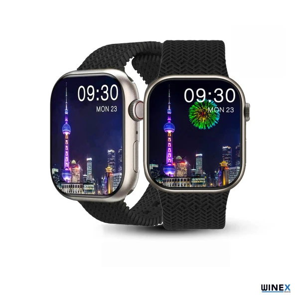 Winex Watch 9 Pro Amoled Ekran Android İos Uyumlu Akıllı Saat Siyah - 3