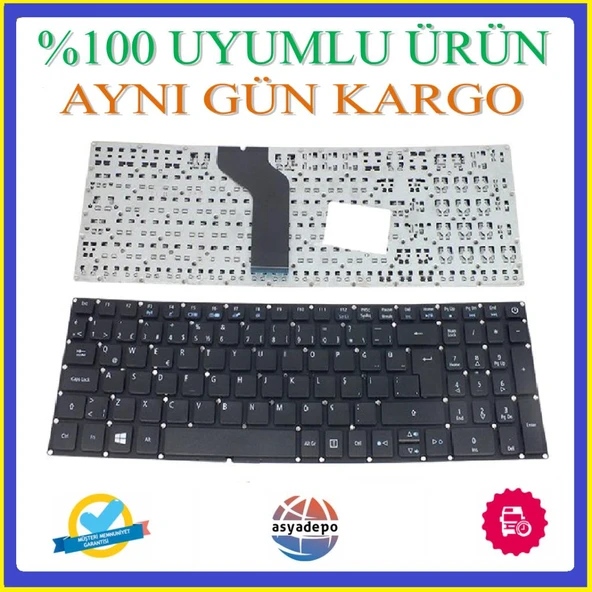 Acer Aspire A515-51G-539J Klavye Tuş Takımı Siyah TR ürün görseli 1