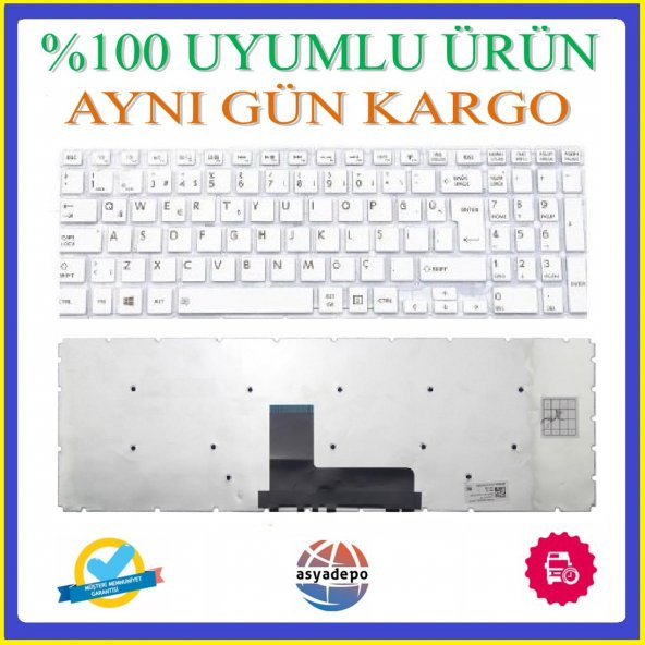 Toshiba Satellite L50-B-25L Klavye Tuş Takımı Beyaz TR