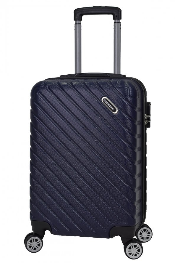 2li Valiz Seti Elatae Pro Abs Valiz Kabin Boy ve Makyaj Lacivert 2li Set 1001 - Resim 7