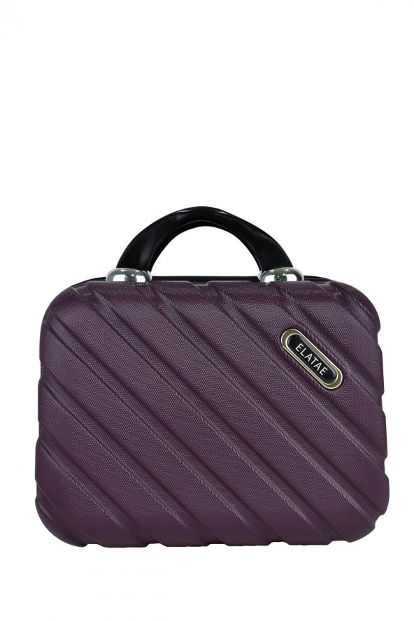 4lü Valiz Seti Elatae Pro Abs Valiz Büyük - Orta - Kabin Boy ve Makyaj Mor 1001 - Resim 4