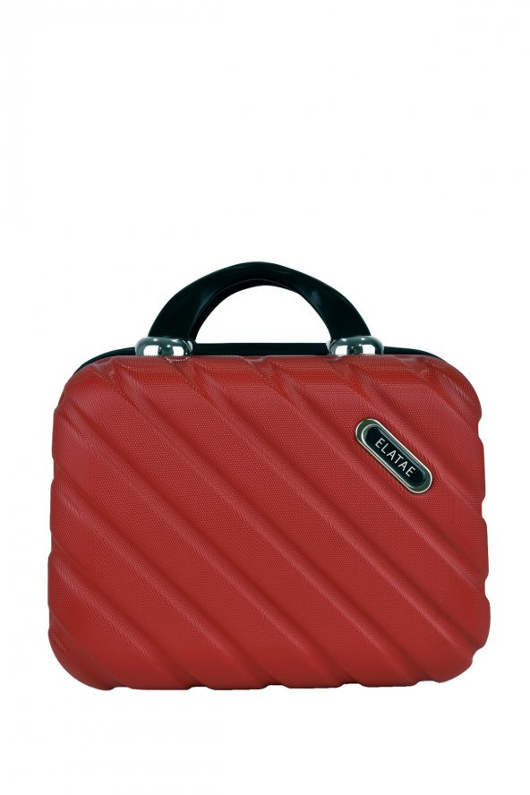 4lü Valiz Seti Elatae Pro Abs Valiz Büyük - Orta - Kabin Boy ve Makyaj Kırmızı 1001 - Resim 4