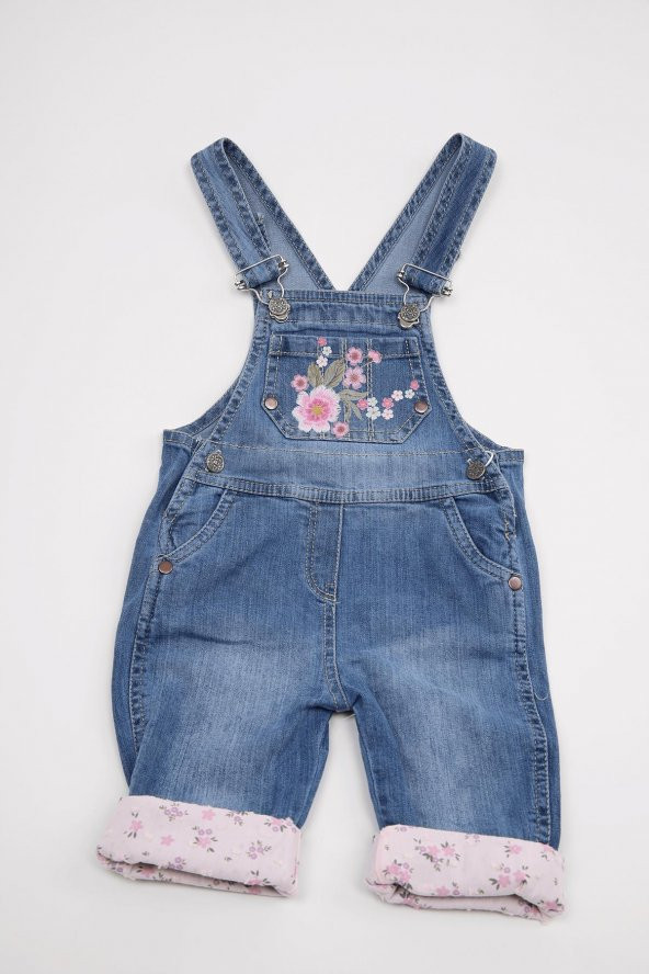 Kot Salopet Gömlek Kız Bebek Çocuk Bayramlık 2'li Takım 13854 - 2