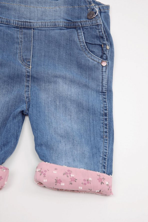 Kot Salopet Gömlek Kız Bebek Çocuk Bayramlık 2'li Takım 13854 - 10