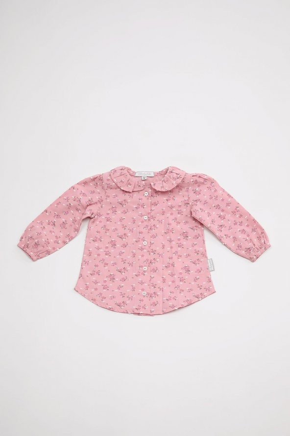 Kot Salopet Gömlek Kız Bebek Çocuk Bayramlık 2'li Takım 13854 - 11