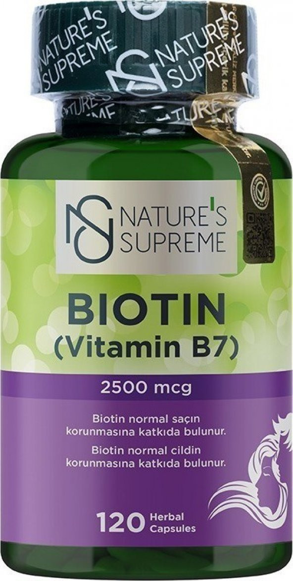 Natures Supreme Biotin 2500 Mcg 120 Kapsül