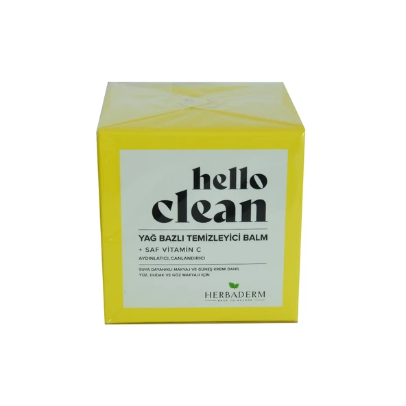HerbaDerm Hello Clean Yüz Dudak ve Göz için Yağ Bazlı Temizleyici Balm Saf C Vitaminli 100 ML ürün görseli 1