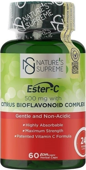 Natures Supreme Ester-C 500 Mg C Vitamini 60 Kapsül