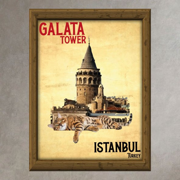 Galata Kulesi İstanbul Serisi 13,5x18 cm Tablo