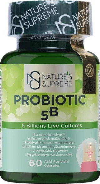 Natures Supreme Probiotic 5B 60 Kapsül