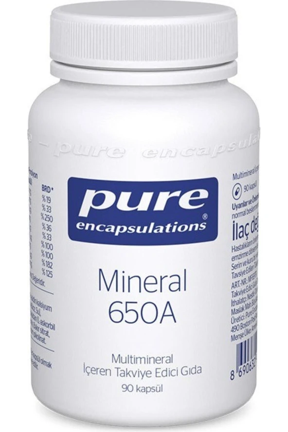 Pure Encapsulations Mineral 650a 90 Kapsül