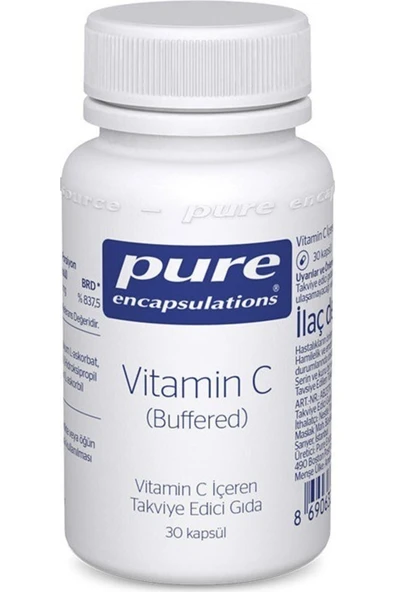 Pure Encapsulations Vitamin C Buffered 30 Kapsül