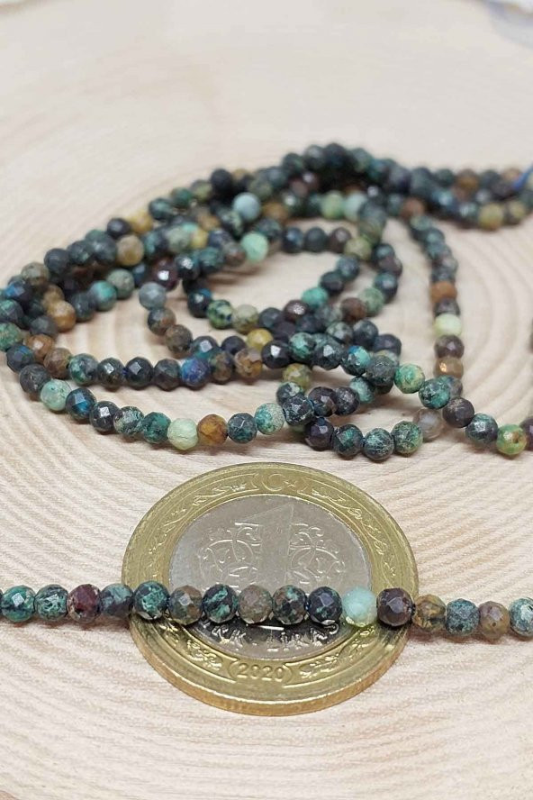 Afrika Turkuazı Taşı Dizi 2,5mm - Resim 3