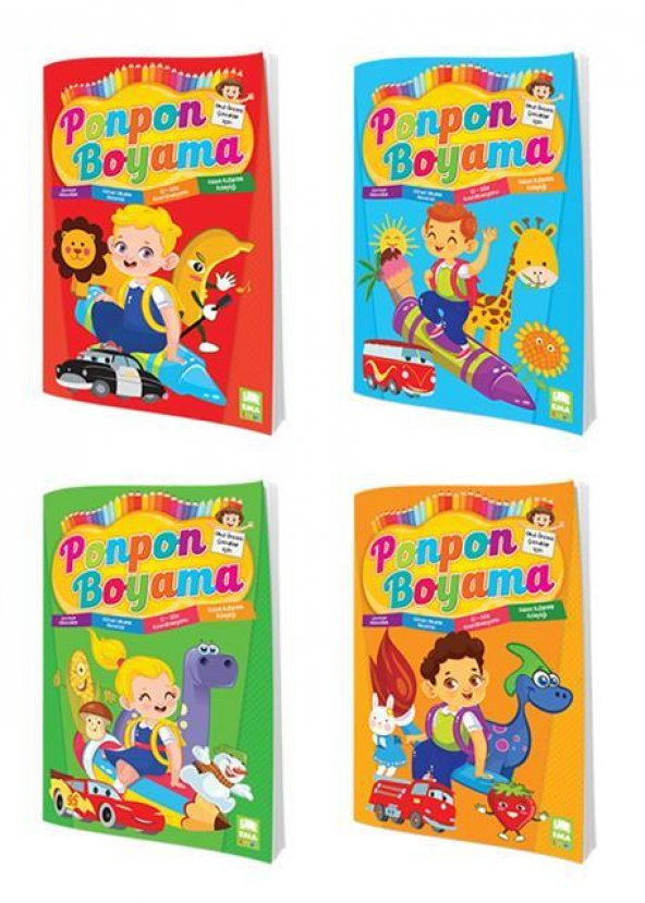 Ema Ponpon Boyama Seti (4 Kitap)