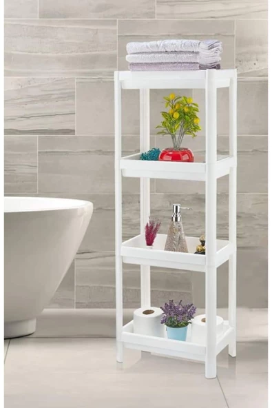 Shelf 3 Katlı  Raf Ünitesi -  Mutfak - Banyo  Depolama Rafı - Resim 5