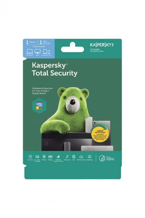 KASPERSKY  Total Security 1 Cihaz 1 Yıl ( Türkçe )