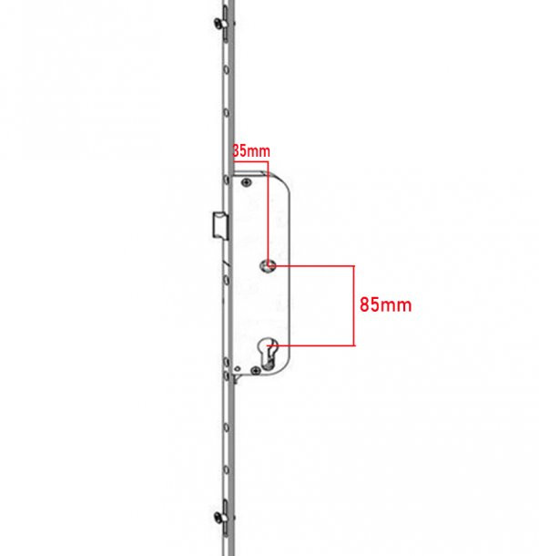 Aletçantam Pvc Pimapen 85mm Kilitli İspanyolet Balkon Kapı Kilidi - 180cm - 2