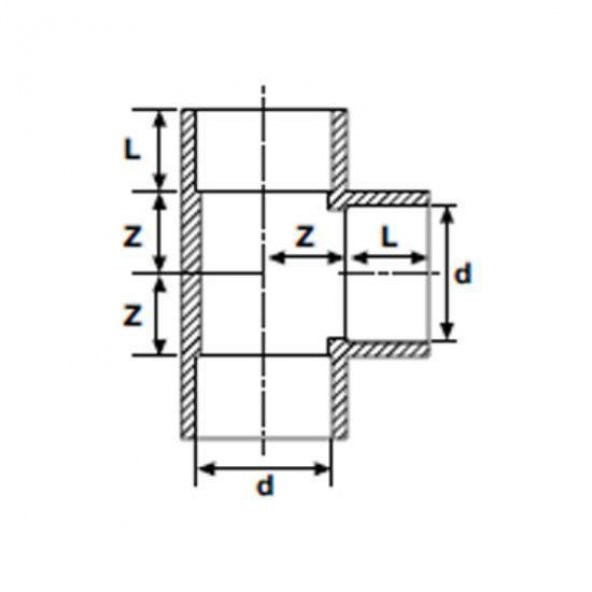 PVC YAPIŞTIRMA MUFLU TE ( Ø 110 ) ( 1 ADET ) - 2