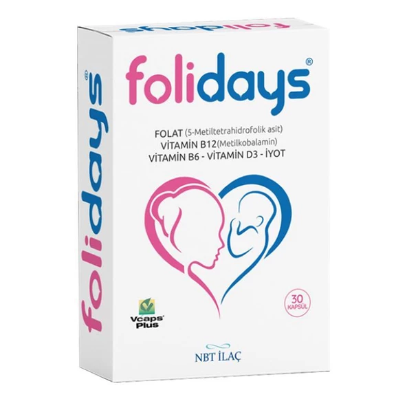 Nbt Life Folidays Folik Asit ve İyot İçeren 30 Kapsül