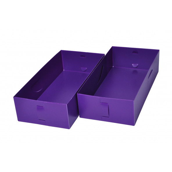 Y10-052F2 ÇEKMECE İÇİ DÜZENLEYİCİ 2 ADET KUTU MOR 30X15X7CM - 2