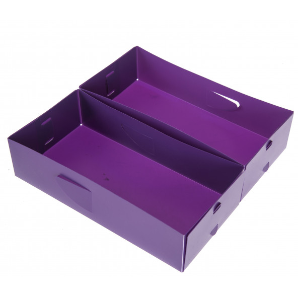 Y10-052F2 ÇEKMECE İÇİ DÜZENLEYİCİ 2 ADET KUTU MOR 30X15X7CM - 3