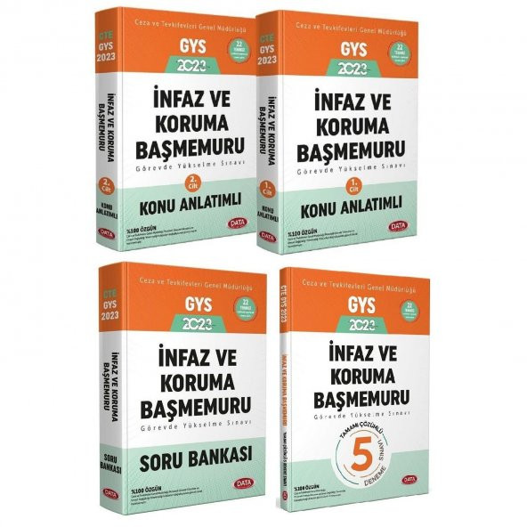 Data 2023 GYS Ceza ve Tevkifevleri İnfaz ve Koruma Başmemuru Konu Soru  5 Deneme 3 lü Set Görevde Yükselme Data Yayınları