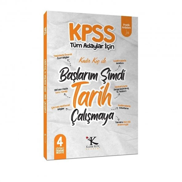 Kadir Koç Akademi KPSS Başlarım Şimdi Tarih Çalışmaya Ders Notları - 2