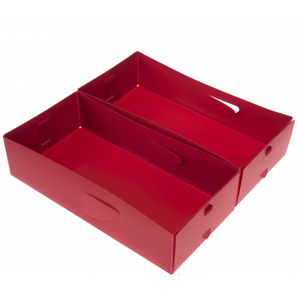 Y10-052F3 ÇEKMECE İÇİ DÜZENLEYİCİ 2 ADET KUTU KIRMIZI 30X15X7CM - 2
