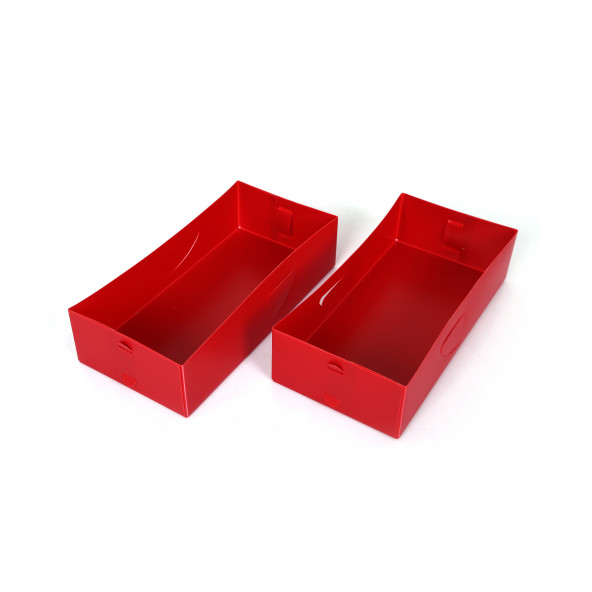 Y10-052F3 ÇEKMECE İÇİ DÜZENLEYİCİ 2 ADET KUTU KIRMIZI 30X15X7CM - 4