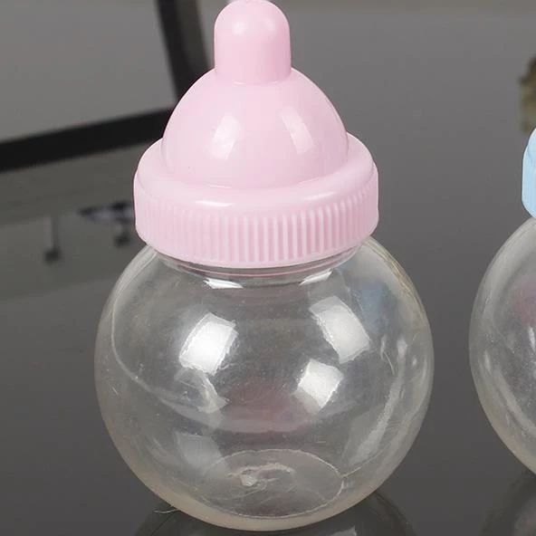 12 Adet 5x8cm Plastik Biberon Kutu Yuvarlak Düz - 4