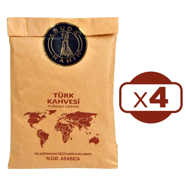 Asude Hanım Türk Kahvesi 90 gr 4 lü